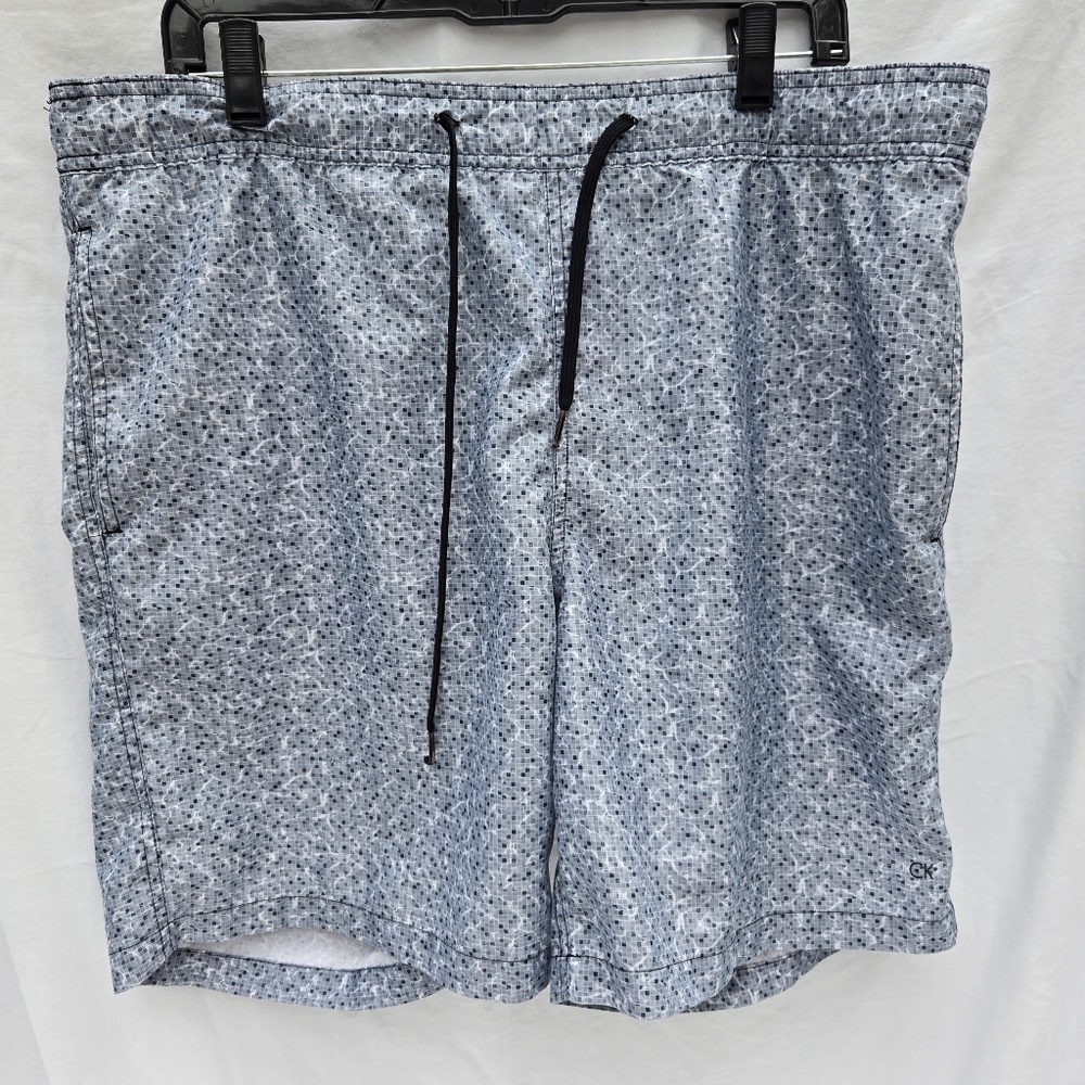 Calvin Klein men's swim shorts size M blue drawstring waist